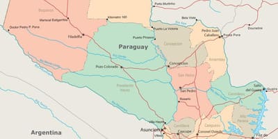 Paragvæ asunción kort