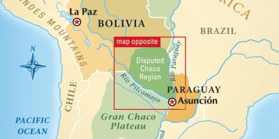 Kort af rio Paragvæ
